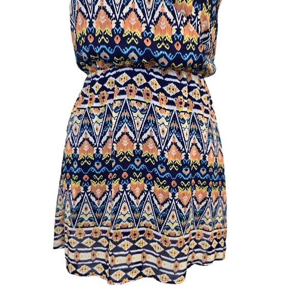 Peach Royal Women's Aztec Print Off Shoulder Mini Dress S - Picture 3 of 16